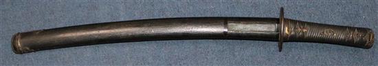 A Japanese wakizashi, 18th/19th century, total 63.5cm